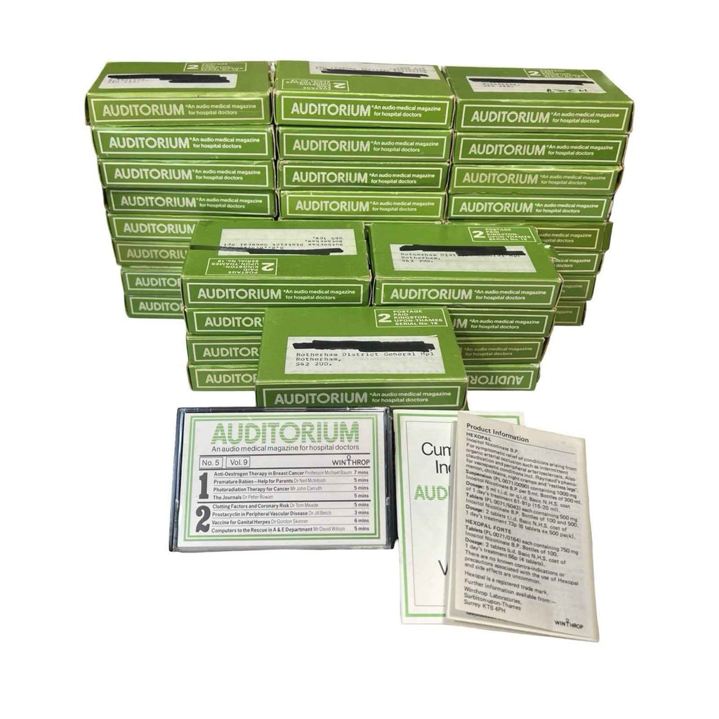 Vintage AUDITORIUM Medical Audio Cassette Job Lot Hospital Doctor Training