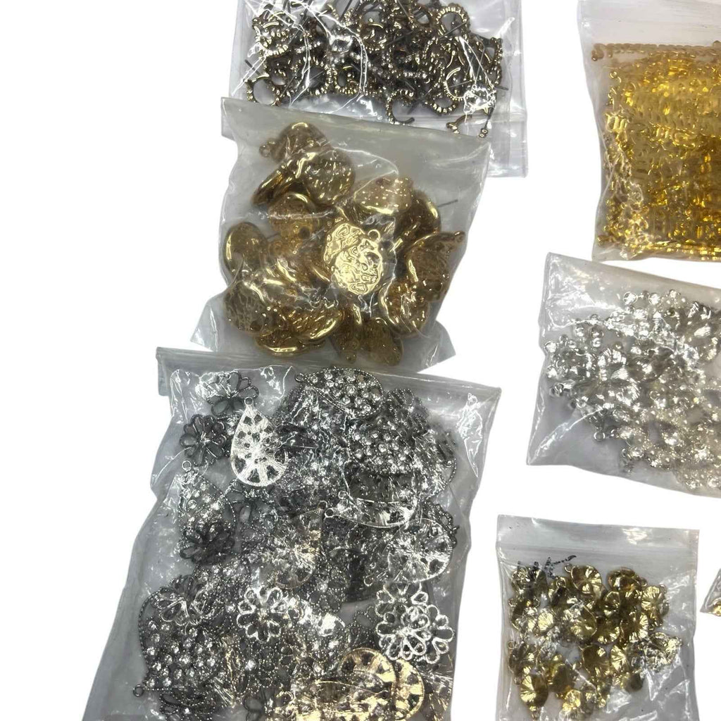 Bundles of Jewellery Making Pendants & Charms - Unused Hearts Leaves Star Signs