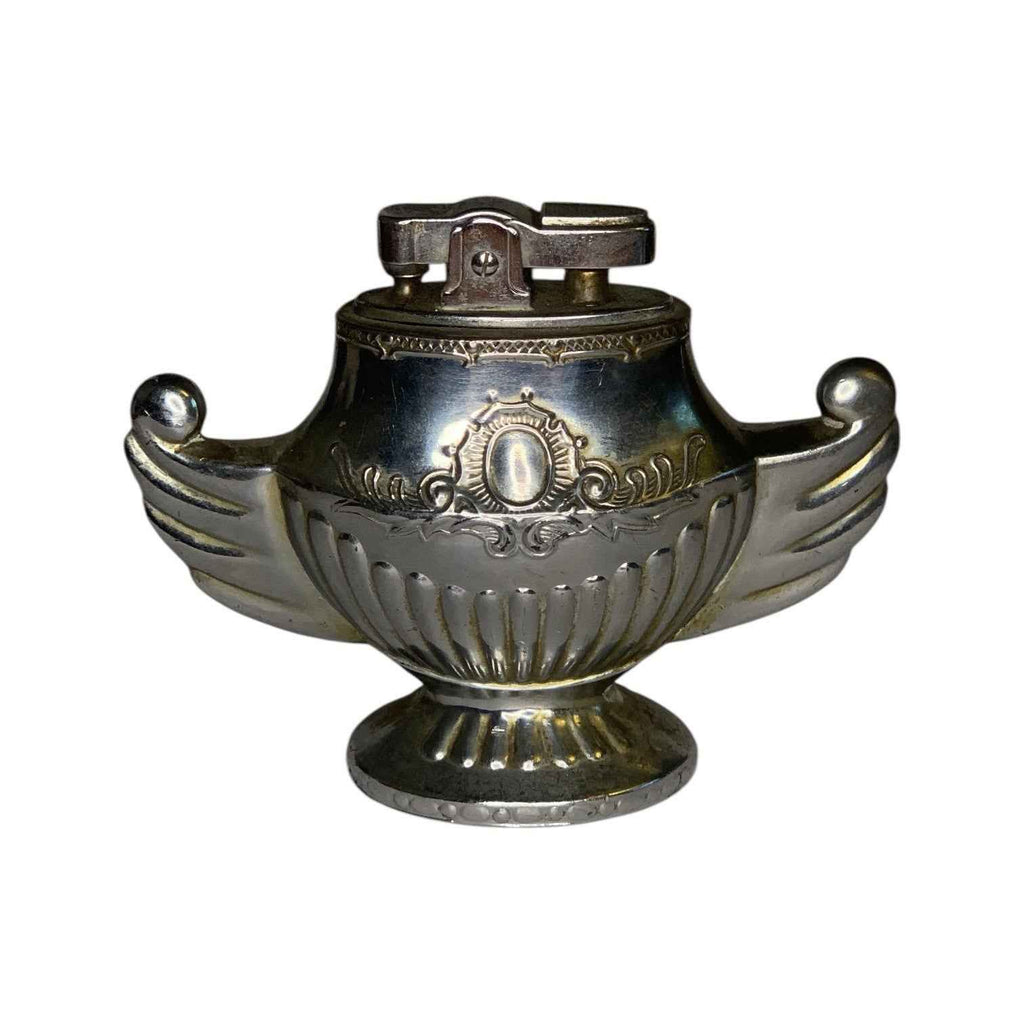 Vintage Aladdin Genie Lamp Table Lighter Japan Metal Ornate Design Tobacciana