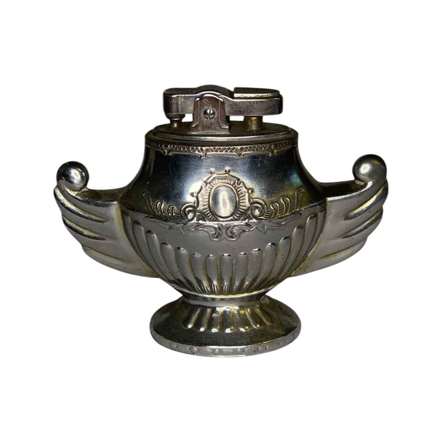 Vintage Aladdin Genie Lamp Table Lighter Japan Metal Ornate Design Tobacciana