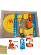 Vintage Piggy Back Choo Choo Train Set - Rare - Like Tomy Big Loader