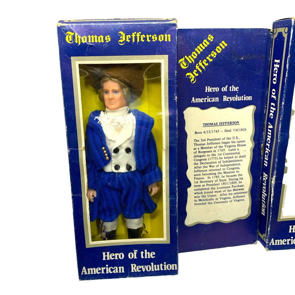 2x Hero of the American Revolution Dolls Thomas Jefferson George Washington Antique Dolls by TheVoyageBird