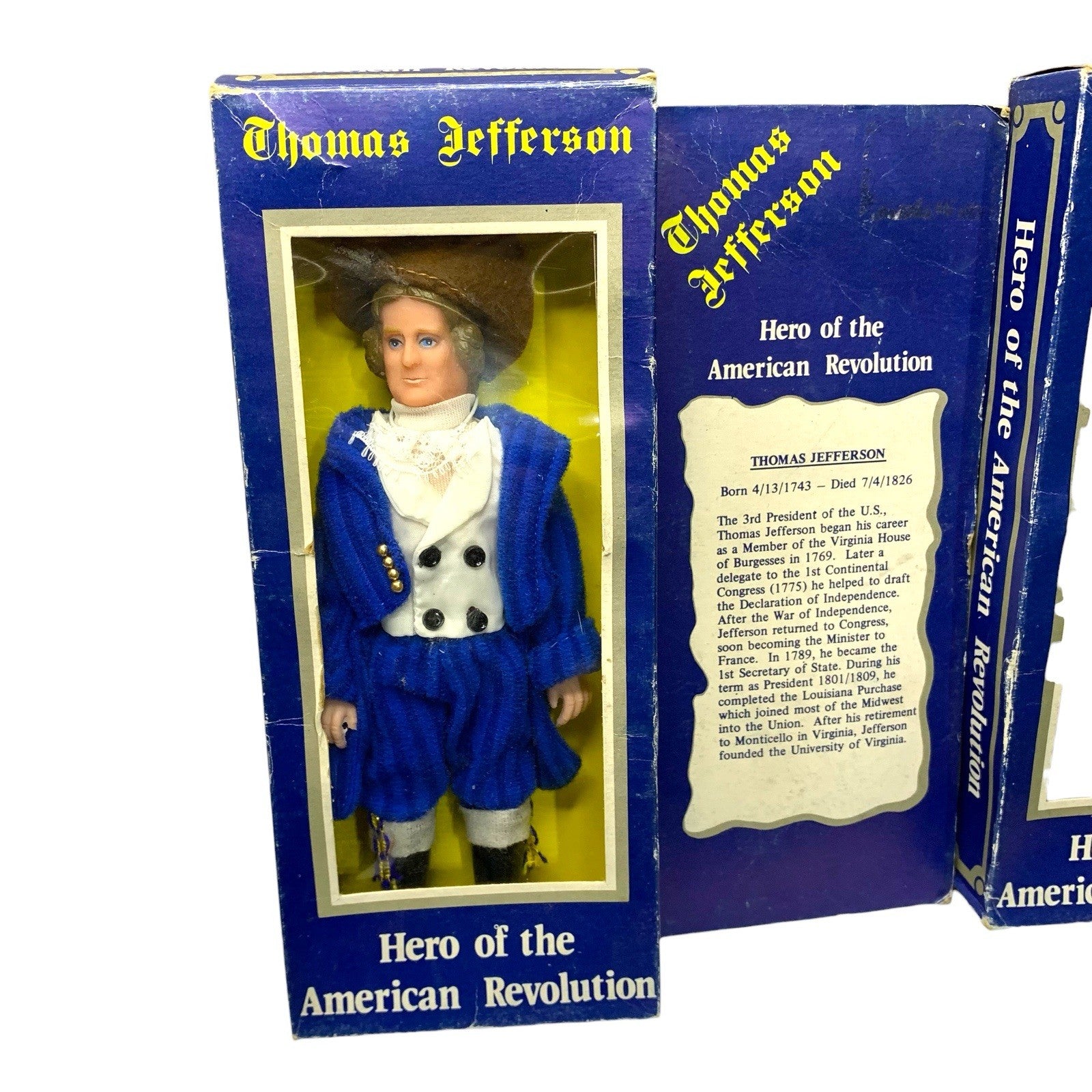 2x Hero of the American Revolution Dolls Thomas Jefferson George Washington Antique Dolls by TheVoyageBird