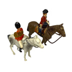 2x Tin Metal Horse Figures Queen Elizabeth II Cavalry Musician Made in England Tins by TheVoyageBird