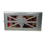 WW2 North Africa POW Trench Art Aluminium Cigarette Case Map & Mosque c.1940s