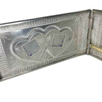 WW2 North Africa POW Trench Art Aluminium Cigarette Case Map & Mosque c.1940s