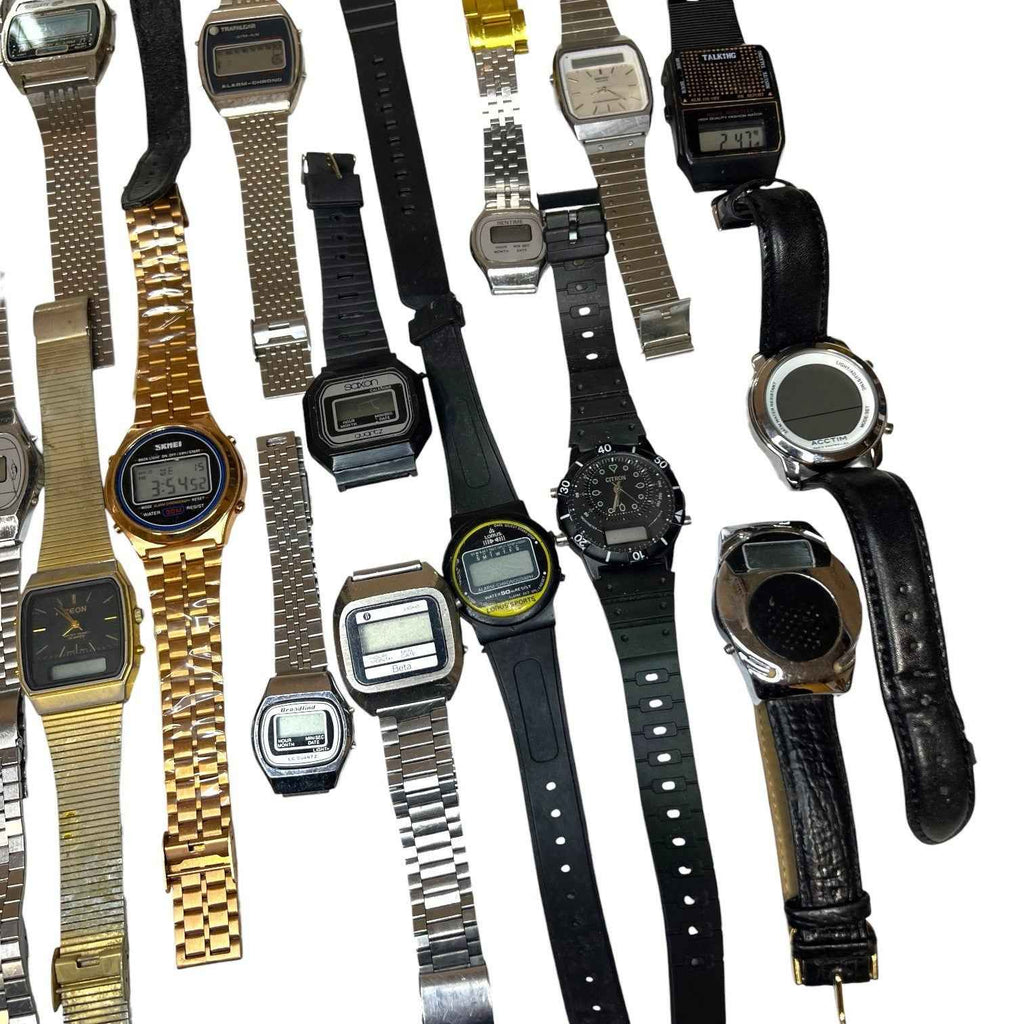 Bundle of 29 Digital Watches - incl. Talking - Zeon Beta Seiko - Untested