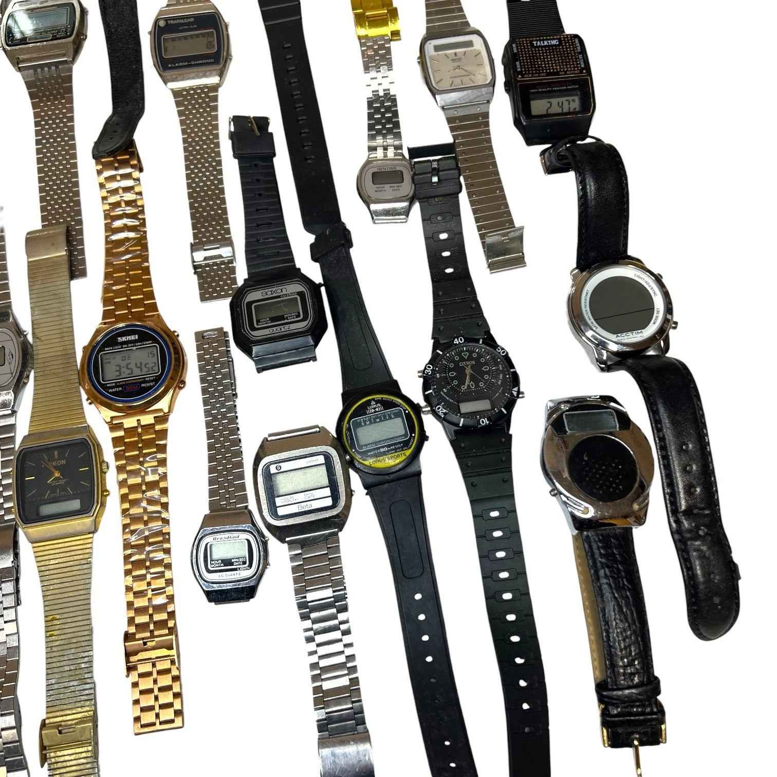 Bundle of 29 Digital Watches - incl. Talking - Zeon Beta Seiko - Untested