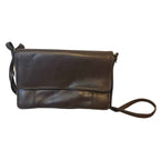 Carrie Brown Leather Clutch Crossbody Bag Ladies Handbag