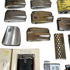 Bundle 37x Vintage Ronson Petrol Lighters Silver Tone - Varaflame Comet Some Box