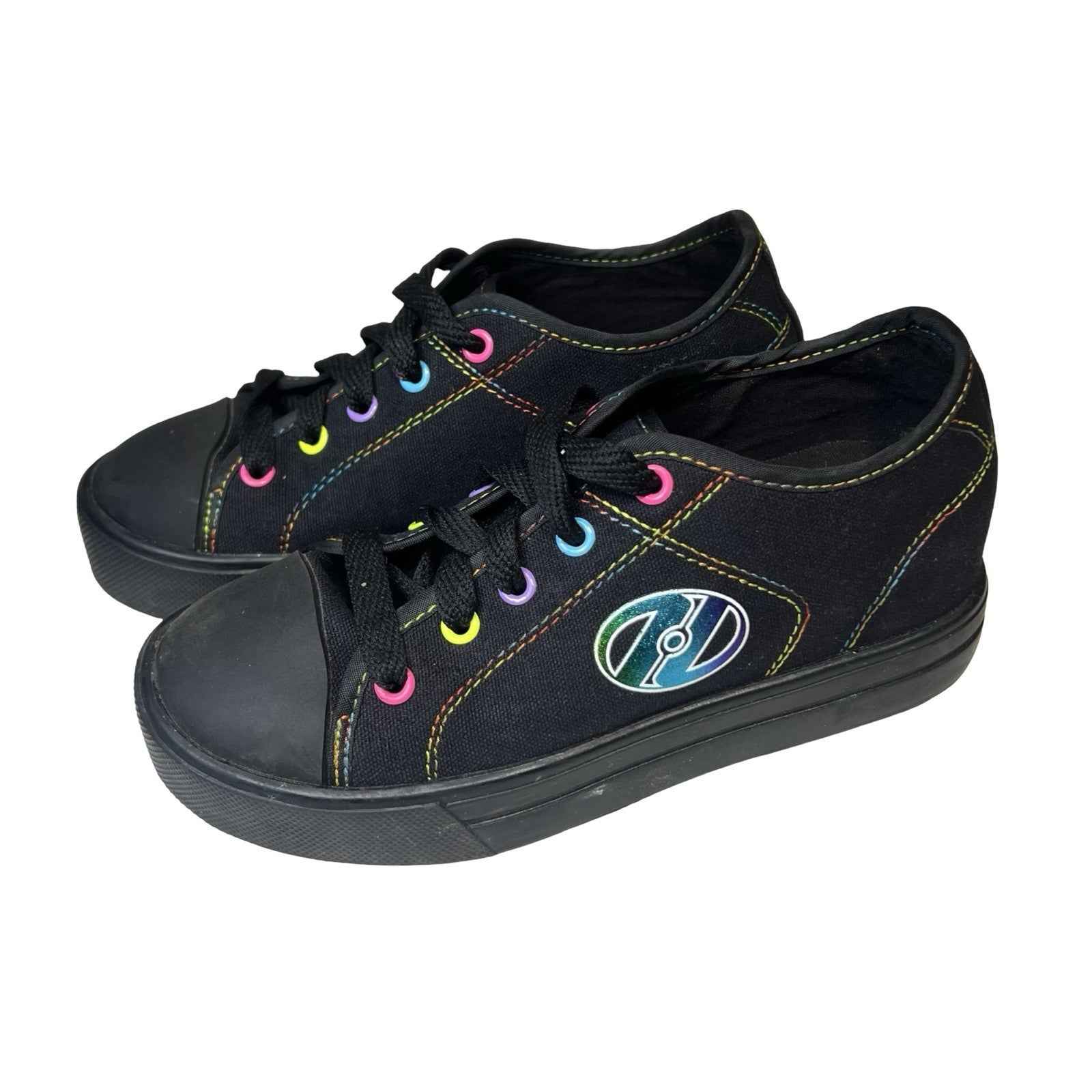 Heelys Classic X2 Shoes Black Rainbow Colours UK 13 Good Condition