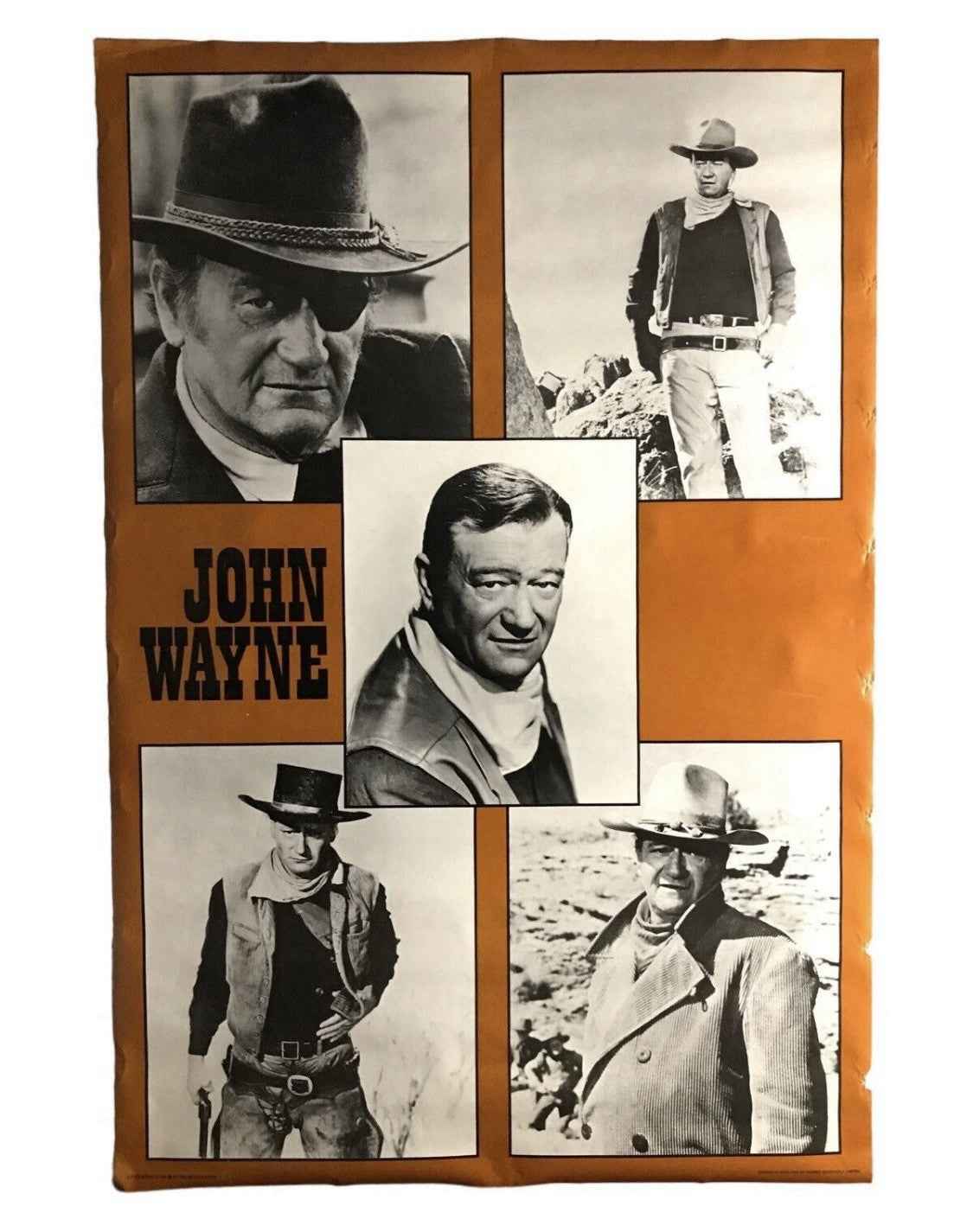 Vintage John Wayne Poster Original by Pace Minerva - No. 80 - Super Rare