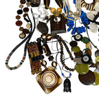 1kg Natural Ethnic Tribal Style Jewellery Bundle Mixed Lot Wood Bovine Bone