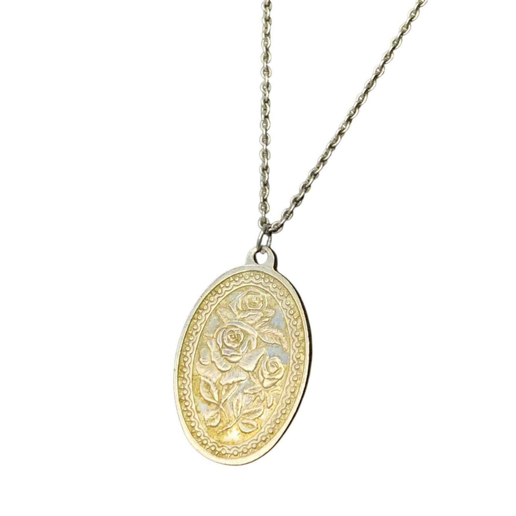 Vintage Sterling Silver Commemorative Necklace Case Queen Mother HM Elizabeth