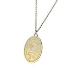 Vintage Sterling Silver Commemorative Necklace Case Queen Mother HM Elizabeth