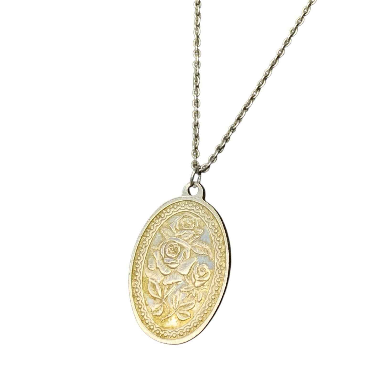 Vintage Sterling Silver Commemorative Necklace Case Queen Mother HM Elizabeth