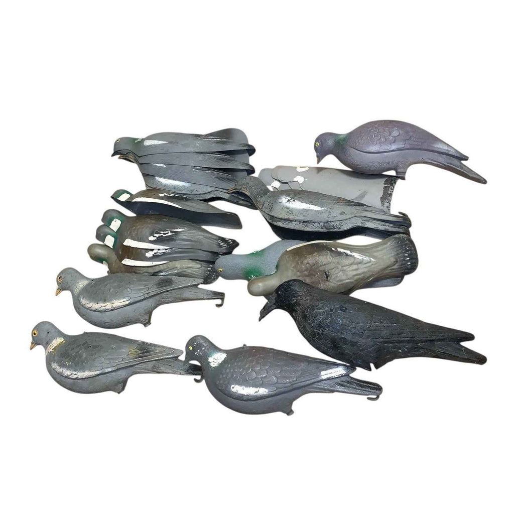 Bundle of 22x Pigeon Decoys & 1 Crow – Half & Full Body Mix – Hunting Shooting D
