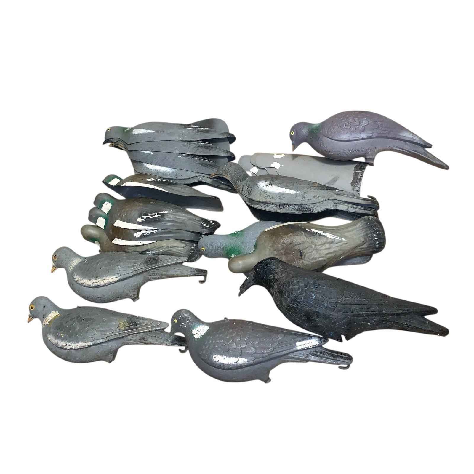 Bundle of 22x Pigeon Decoys & 1 Crow – Half & Full Body Mix – Hunting Shooting D