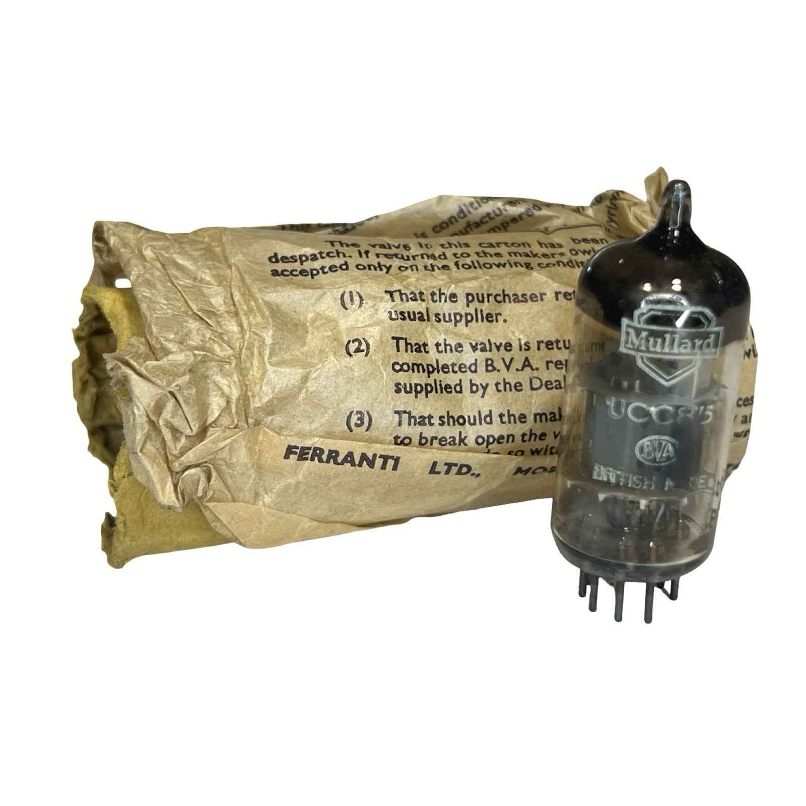 Vintage Mullard UCC85 Valve Tube FM Radio VHF Original Packaging