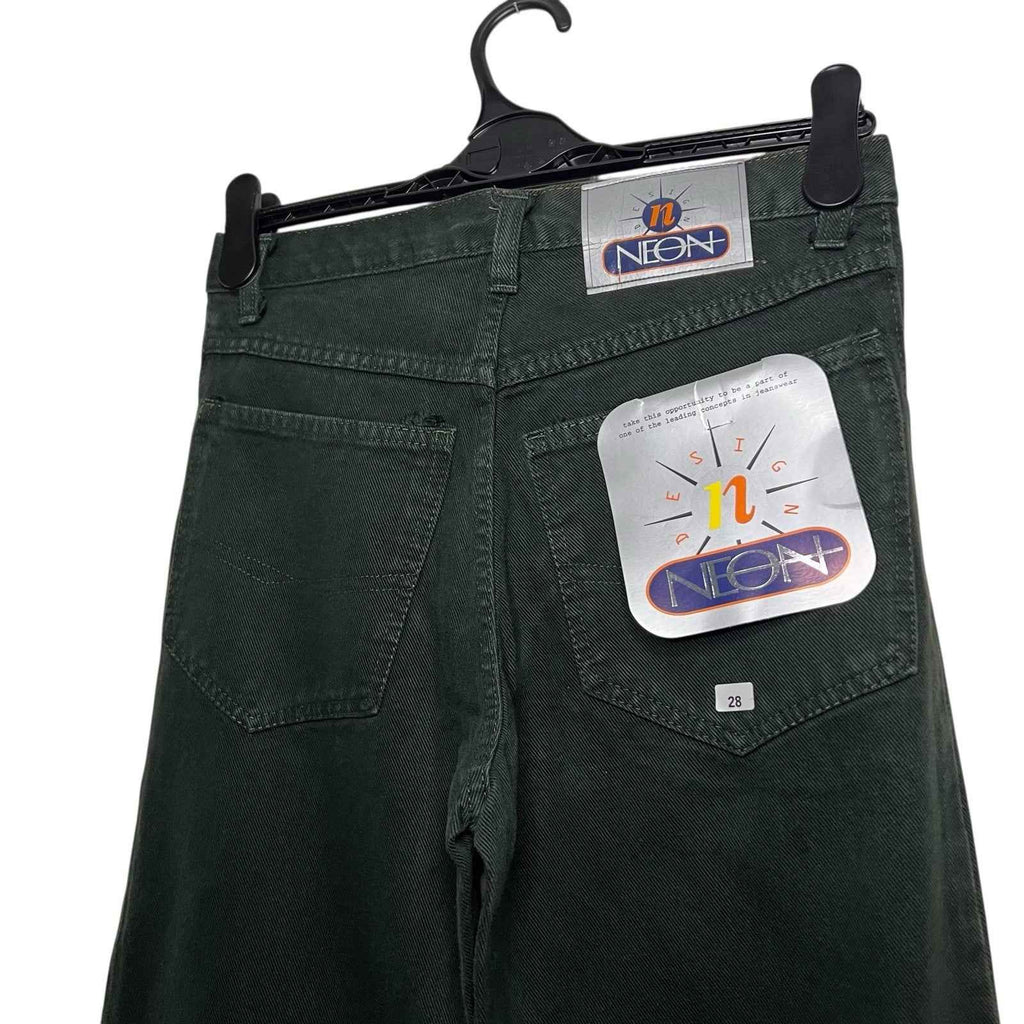 Neon Design Dark Green Jeans 28” Straight Cut BNWT