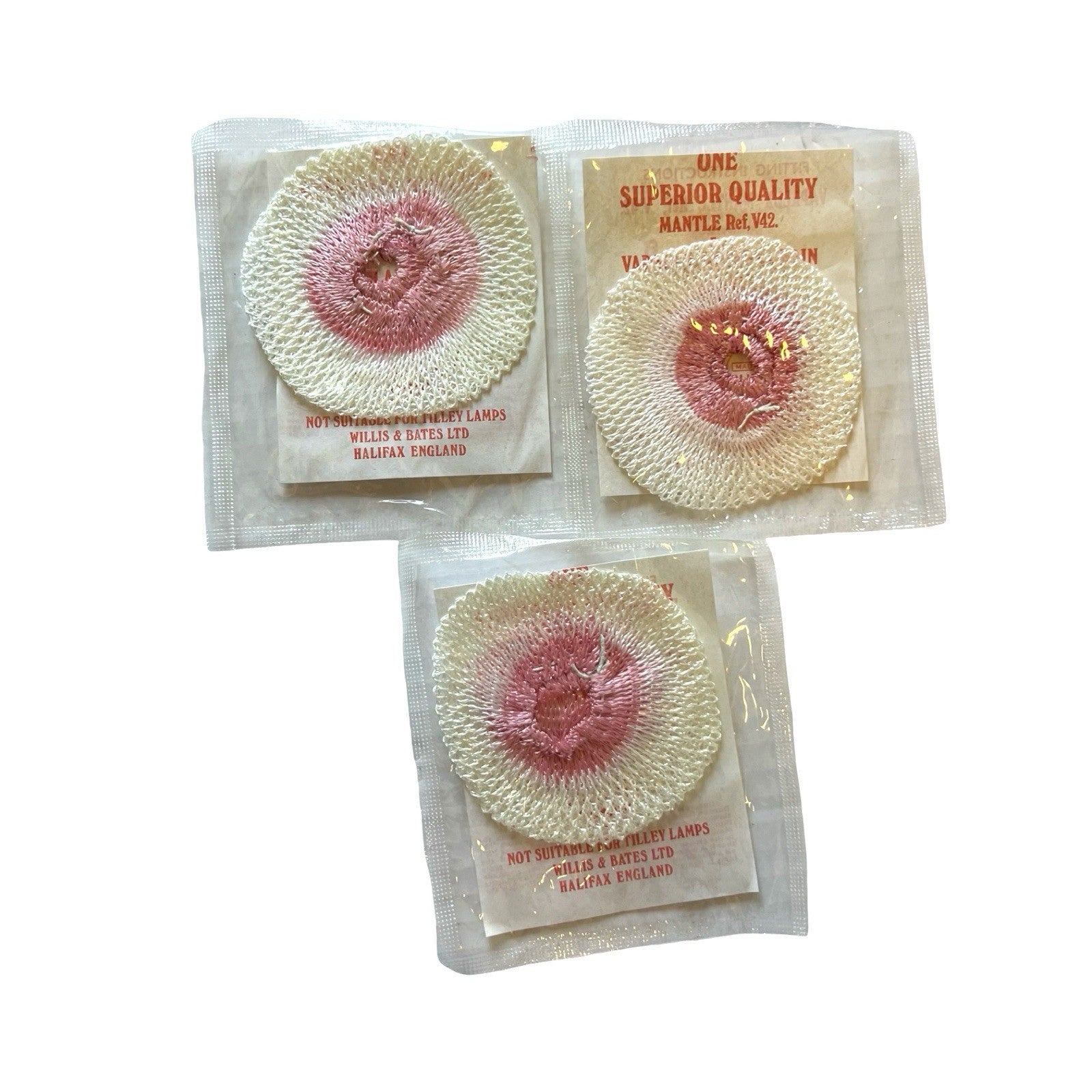 Pack of 3 Vapalux Mantles Cord Tie V42 Pressure Lamp Bialaddin Mantle
