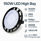 Hudson Pro 150W LED High Bay Light Warehouse IP65 Cool White Philips Driver