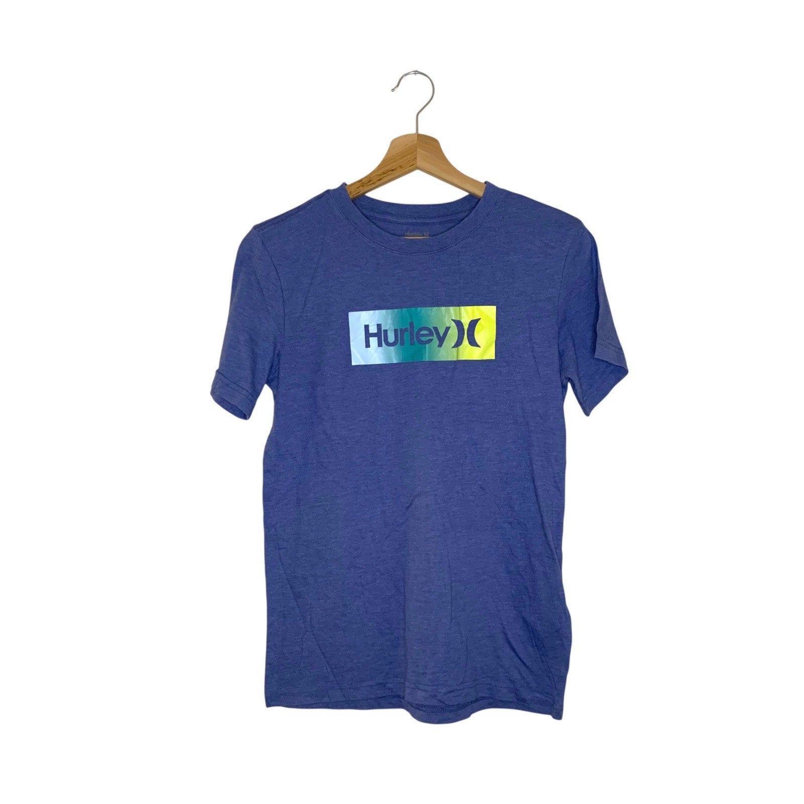 Hurley Boys Blue T-Shirt Kids L 12-13 Yrs One and Only Logo Skate Surf Tee