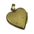 Vintage 1/20 12K Gold Filled Heart Locket Mother of Pearl Cross Pendant Charm