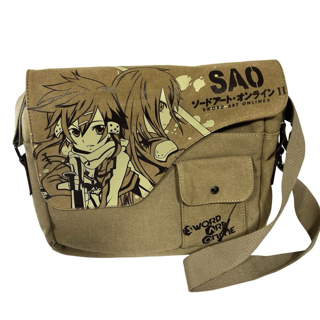 Sword Art Online SAO Kirito Asuna Canvas Shoulder Bag Messenger Shoulder Satchel