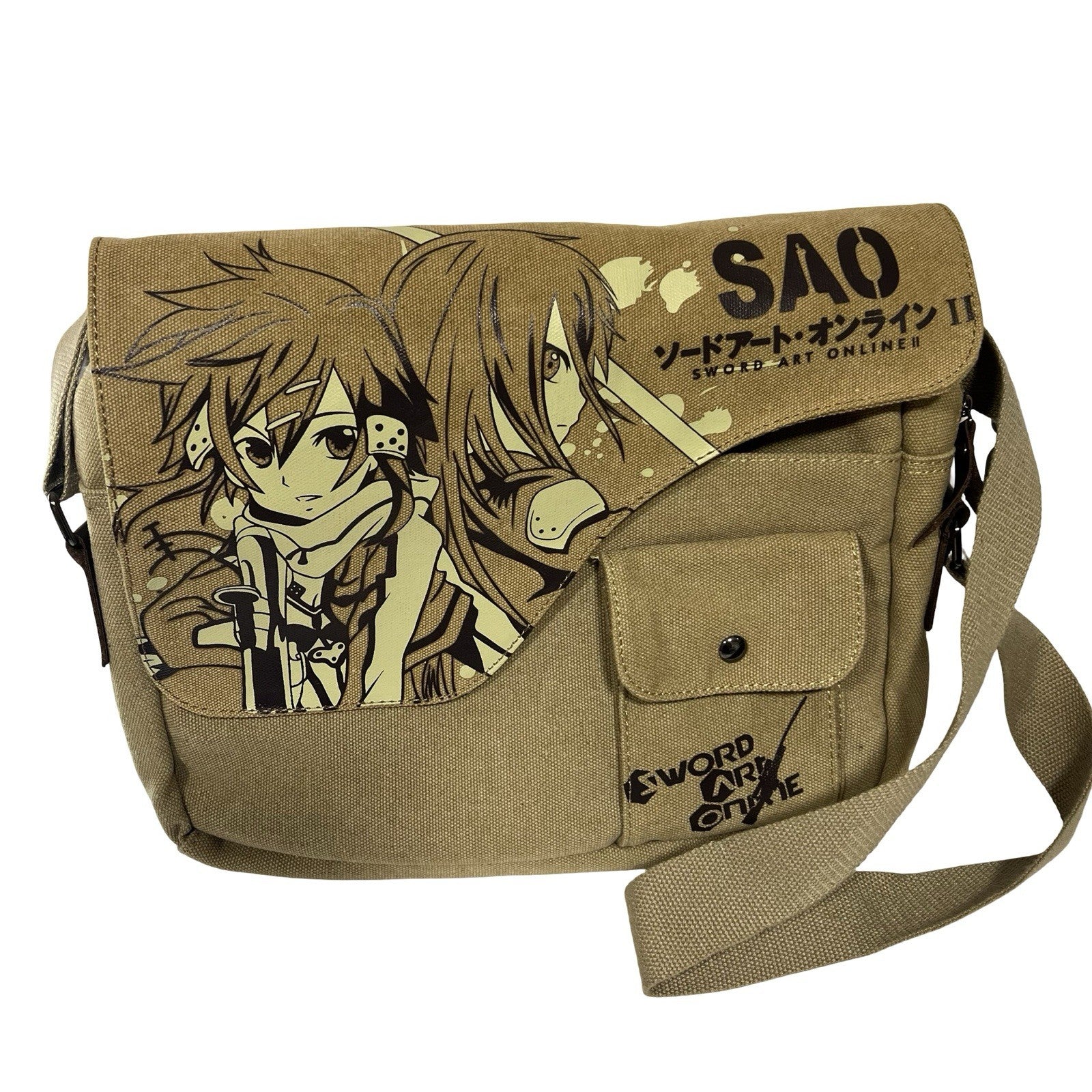 Sword Art Online SAO Kirito Asuna Canvas Shoulder Bag Messenger Shoulder Satchel