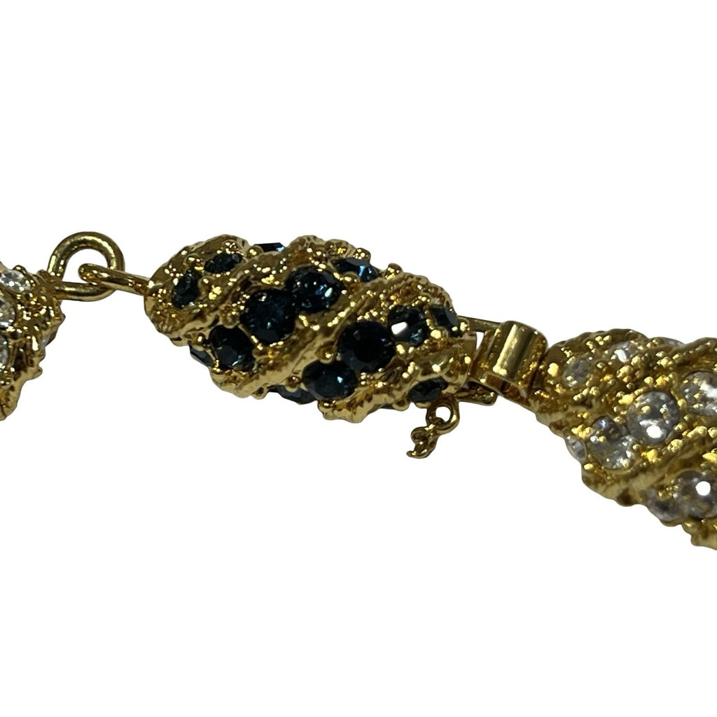 Jackie Kennedy Camrose & Kross Swarovski Crystal Egg Hinged Bangle Bracelet