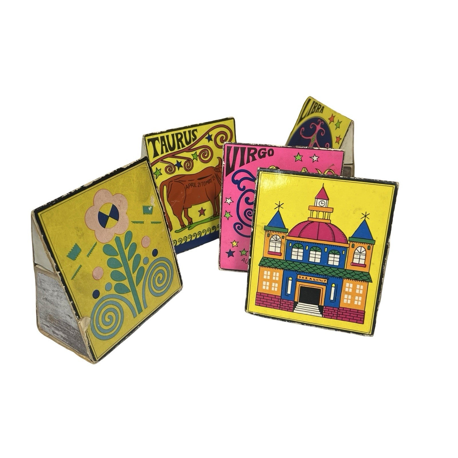 Vintage 3D Triangular Matchbooks Zodiac Horoscope Novelty Matchbook Job Lot