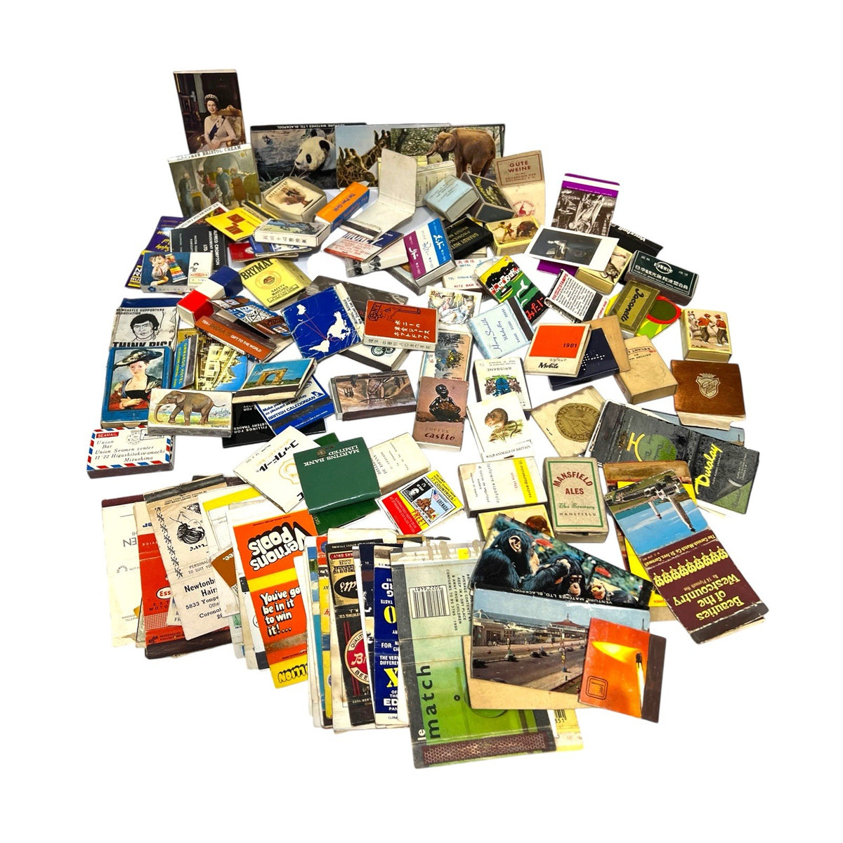 Vintage Matchbox Label Collection Job Lot Advertising Travel Hotels Wildlife