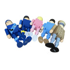 5x Thunderbirds Wooden Poseable Figures JobLot Scott Virgil Penelope Brains Hood