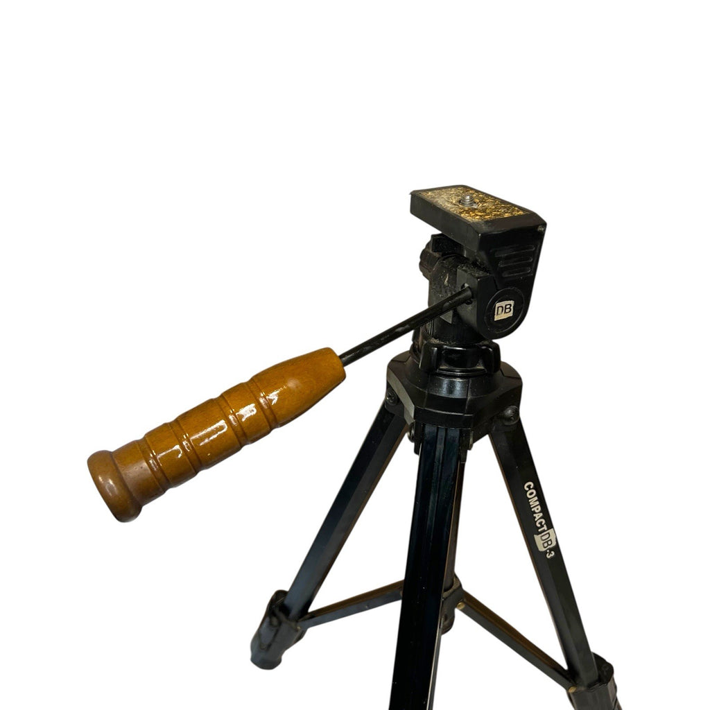 DB Compact DB-3 Camera Tripod Lightweight Folding Stand Pan Tilt Wooden Handle