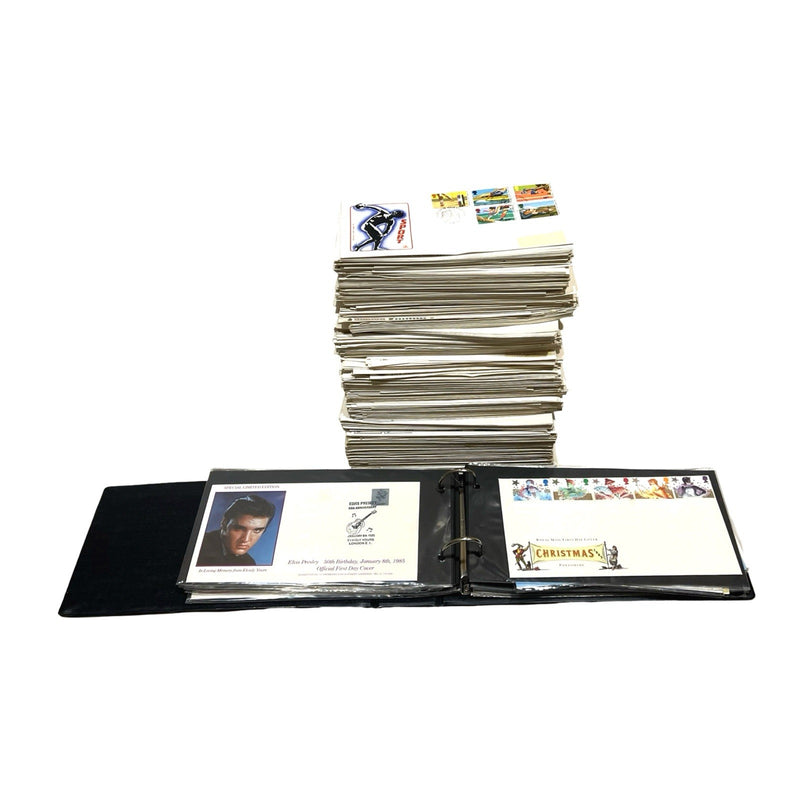 Large GB Royal Mail First Day Cover Collection FDC Stamp Album Job Lot