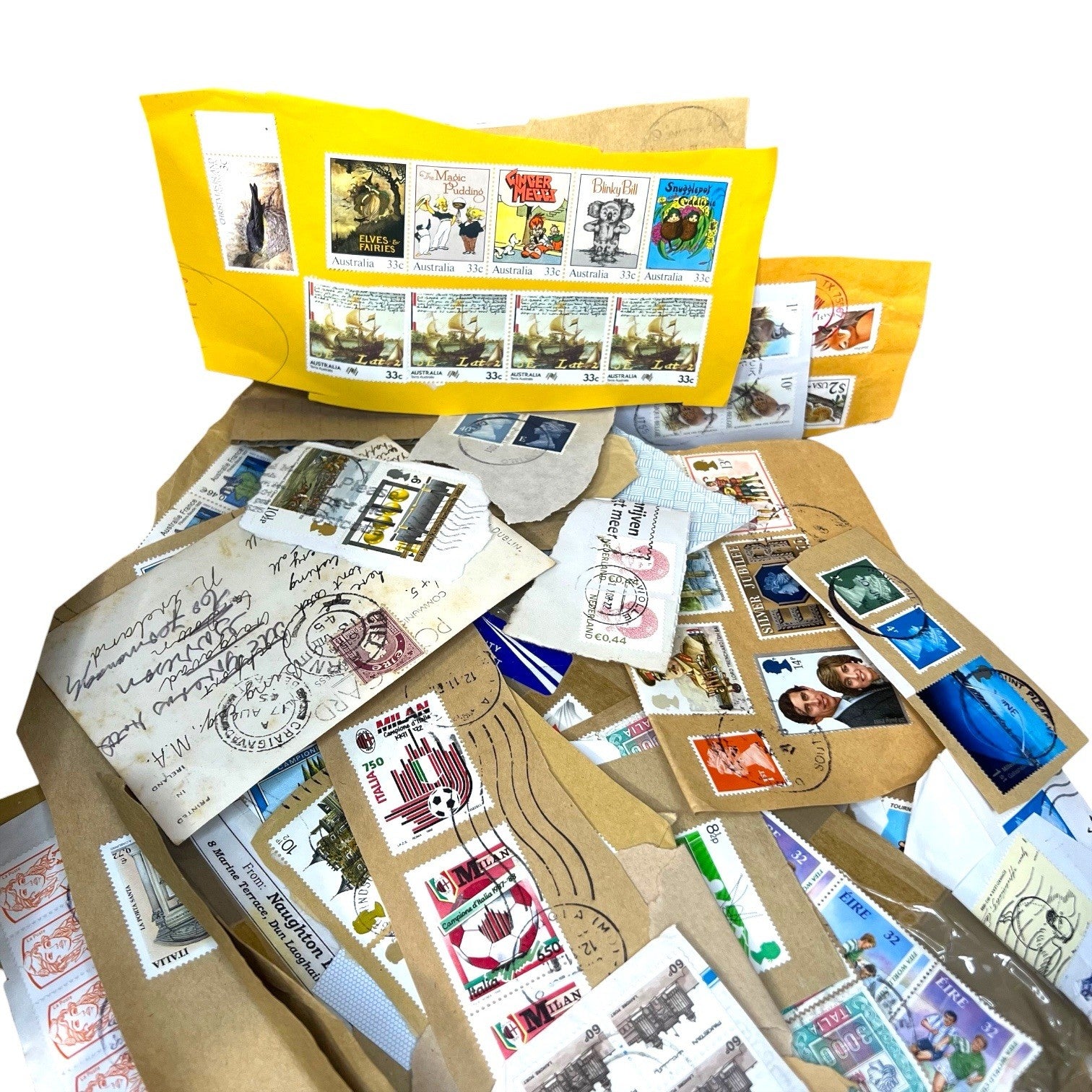 Huge Mixed World Stamps Bundle On Paper Kiloware Stamp Lot Covers Clippings
