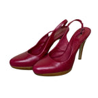 Moda In Pelle Caterpilla Hot Pink Slingback Heels UK 5 EU 39 Boxed Magenta