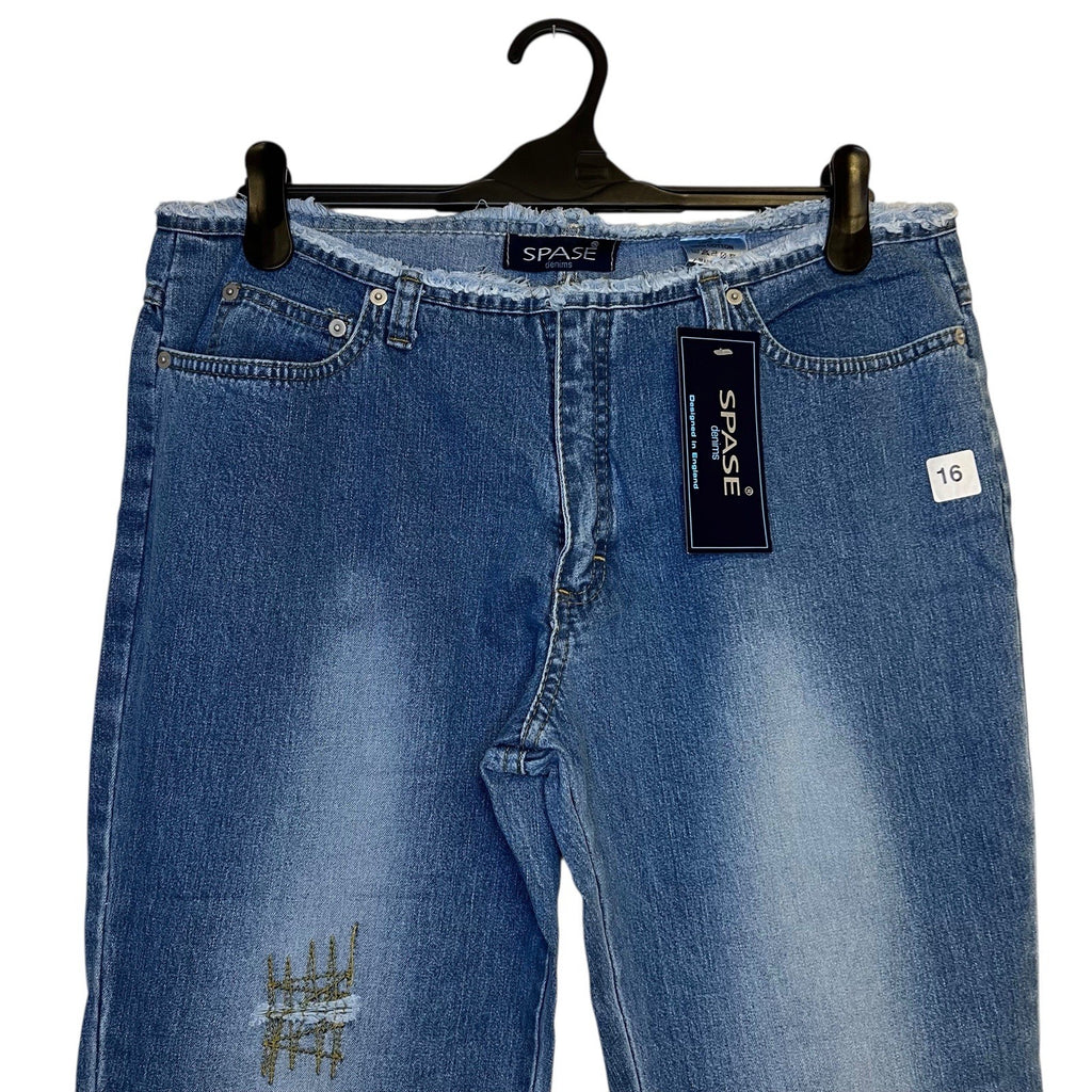 Spase Y2K Bootcut Jeans Womens Size 16 Low Rise Blue Denim BNWT Deadstock