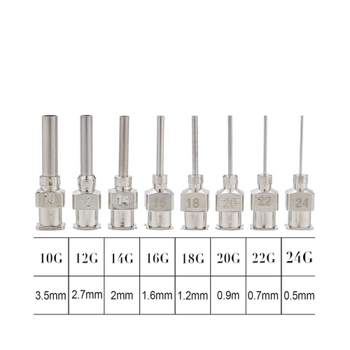 Blunt Dispensing Needle Stainless Steel Syringe Tip Glue Resin Oil Flux 10G-24G — view 2