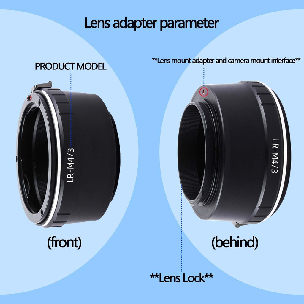 Leica M Lens to Micro Four Thirds Adapter AMOPOFO M4/3 Black Aluminium