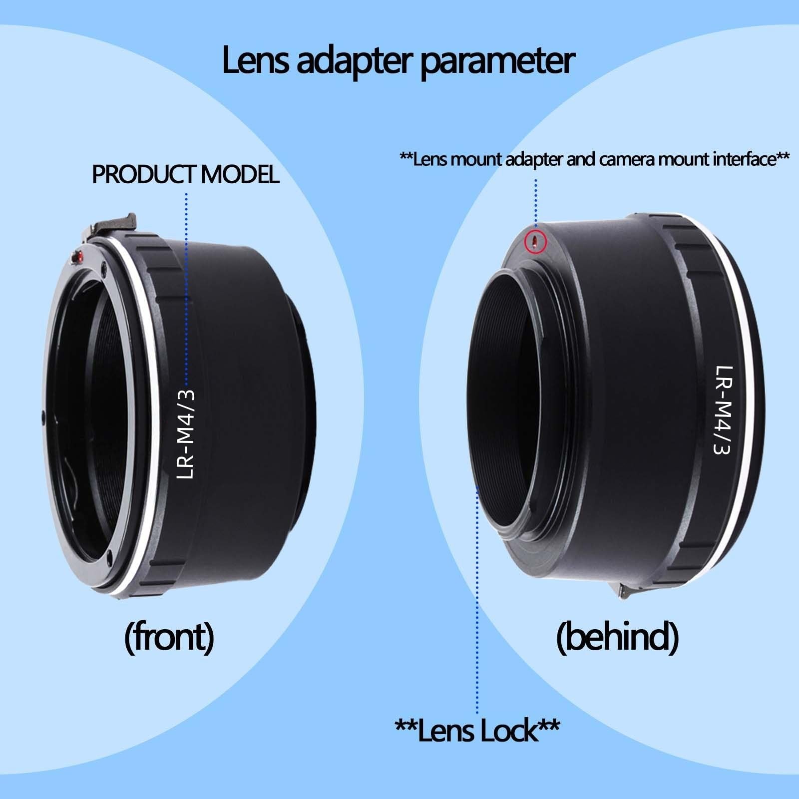 Leica M Lens to Micro Four Thirds Adapter AMOPOFO M4/3 Black Aluminium