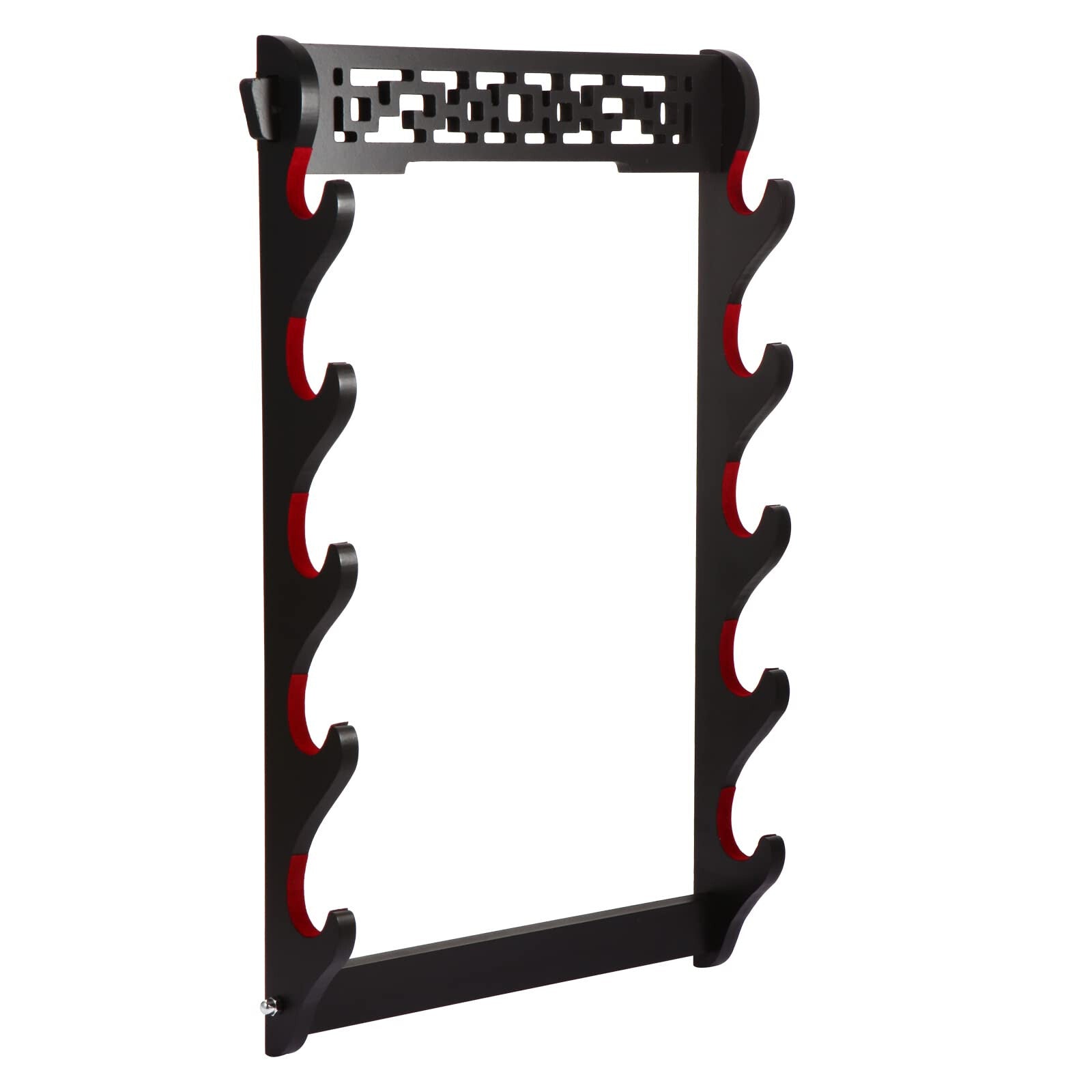 Wall Mount Samurai Sword Stand Holder Katana Bracket Rack Dragon Pattern 1-6Tier