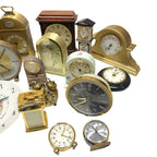 23x Vintage Clock Job Lot Smiths Westclox Metamec Swiza Mantel Alarm Novelty - close-up detail