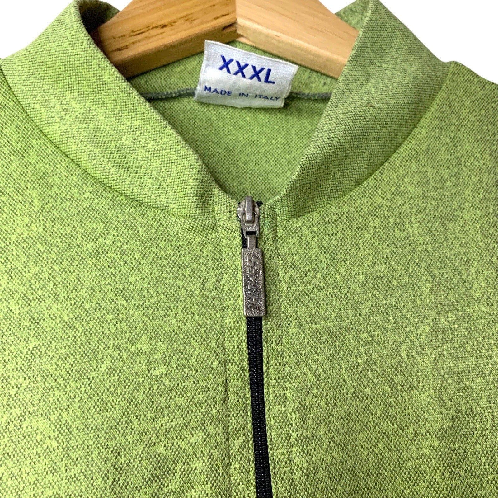 Vintage 80s SMS Santini Cycling Jersey Green Made In Italy XXXL Short Sleeve