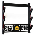 Wall Mount Samurai Sword Stand Holder Katana Bracket Rack Dragon Pattern 1-6Tier