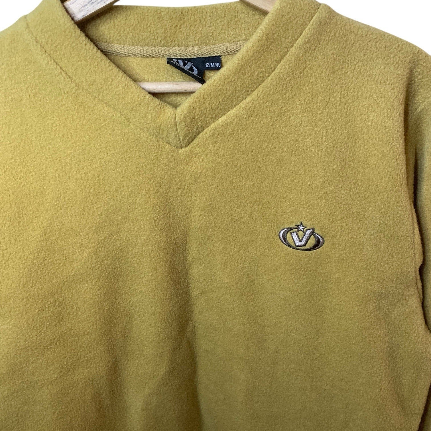 Voodoo Dolls Womens Mustard Yellow Fluffy Fleece Pullover Jumper Size M