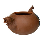 Vintage Yixing Phoenix Handle Teapot Factory 1 Square Circle Zisha Boxed