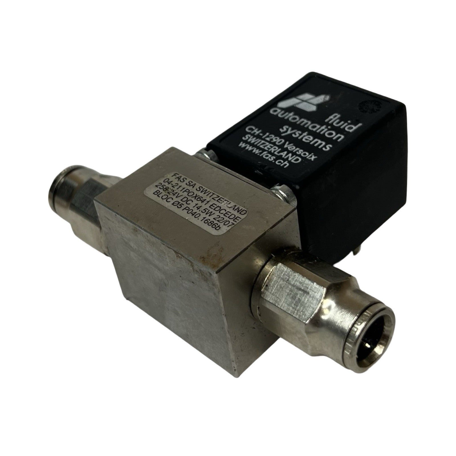 FAS Fluid Automation Systems Solenoid Valve 24V DC 04-211P0X641 Switzerland