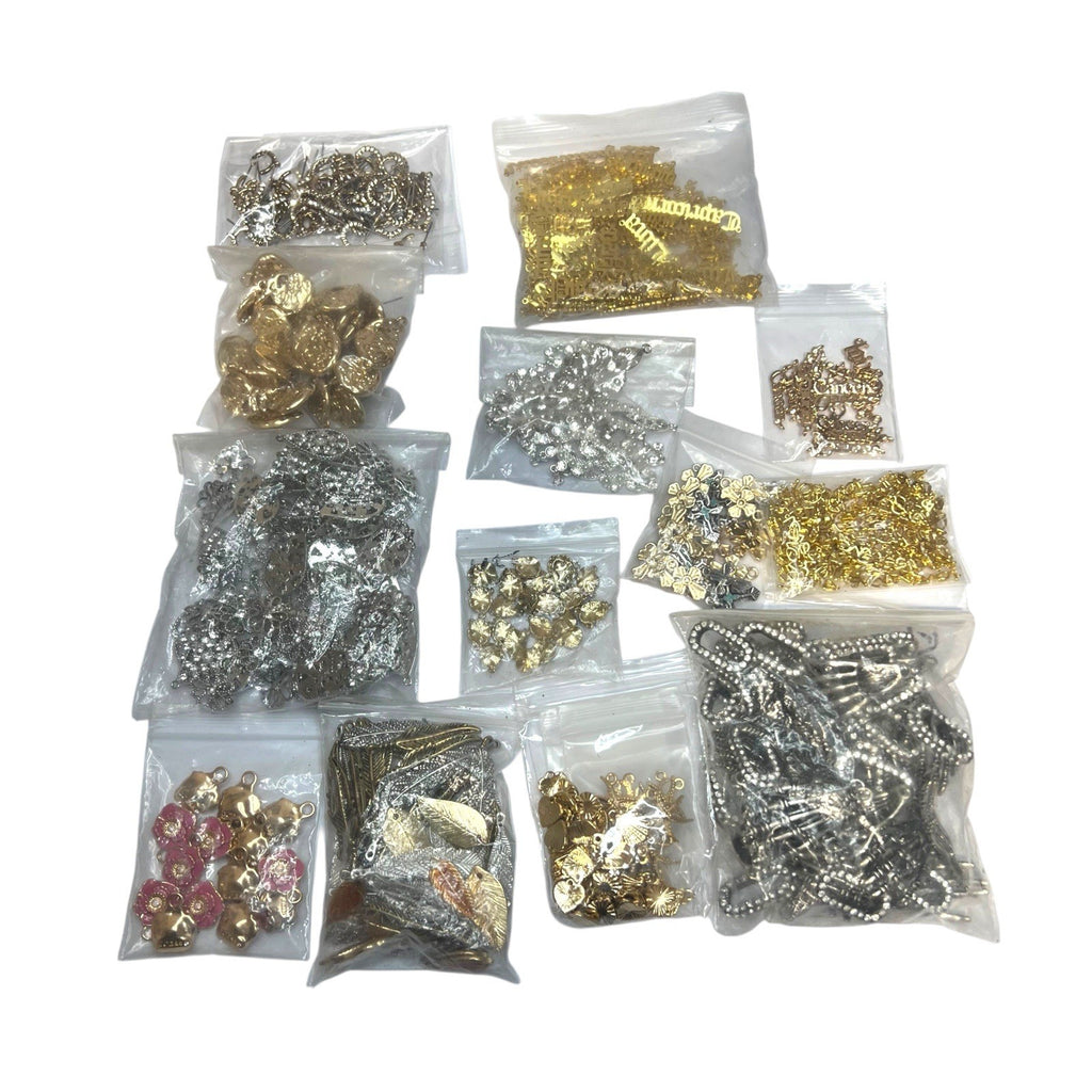 Jewellery Making Pendant & Charm Bundle Unused Hearts Leaves Star Signs